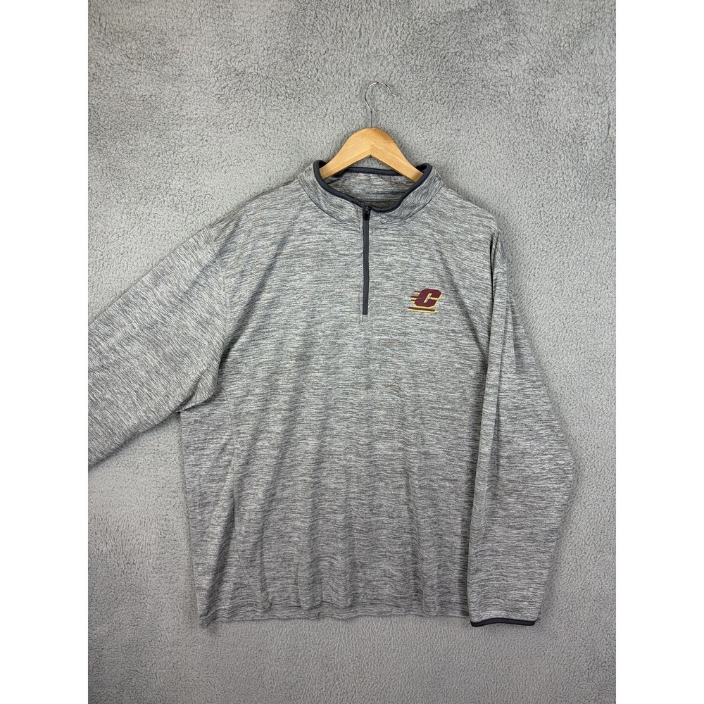 Central Michigan Chippewas Quarter Zip Pullover Mens 2XL NCAA Football Colosseum